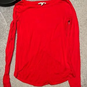 Long sleeve tee with criss-cross back detail